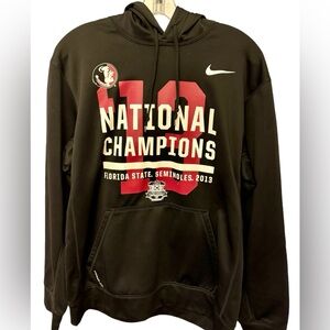 Mens hoodie FSU National Champs 2013 by Nike M black